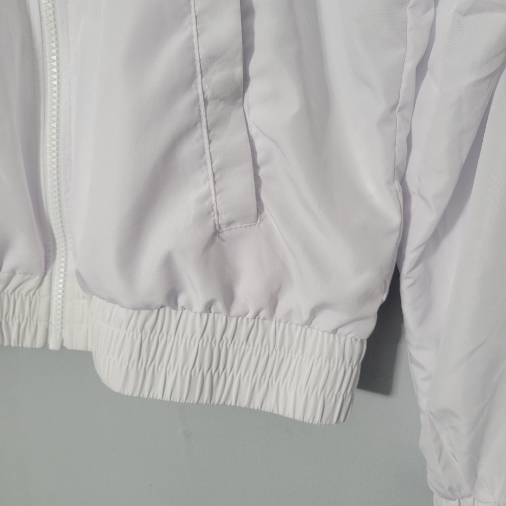 Zyia White and Blue Stripe Windbreaker Jacket - Picture 8 of 12